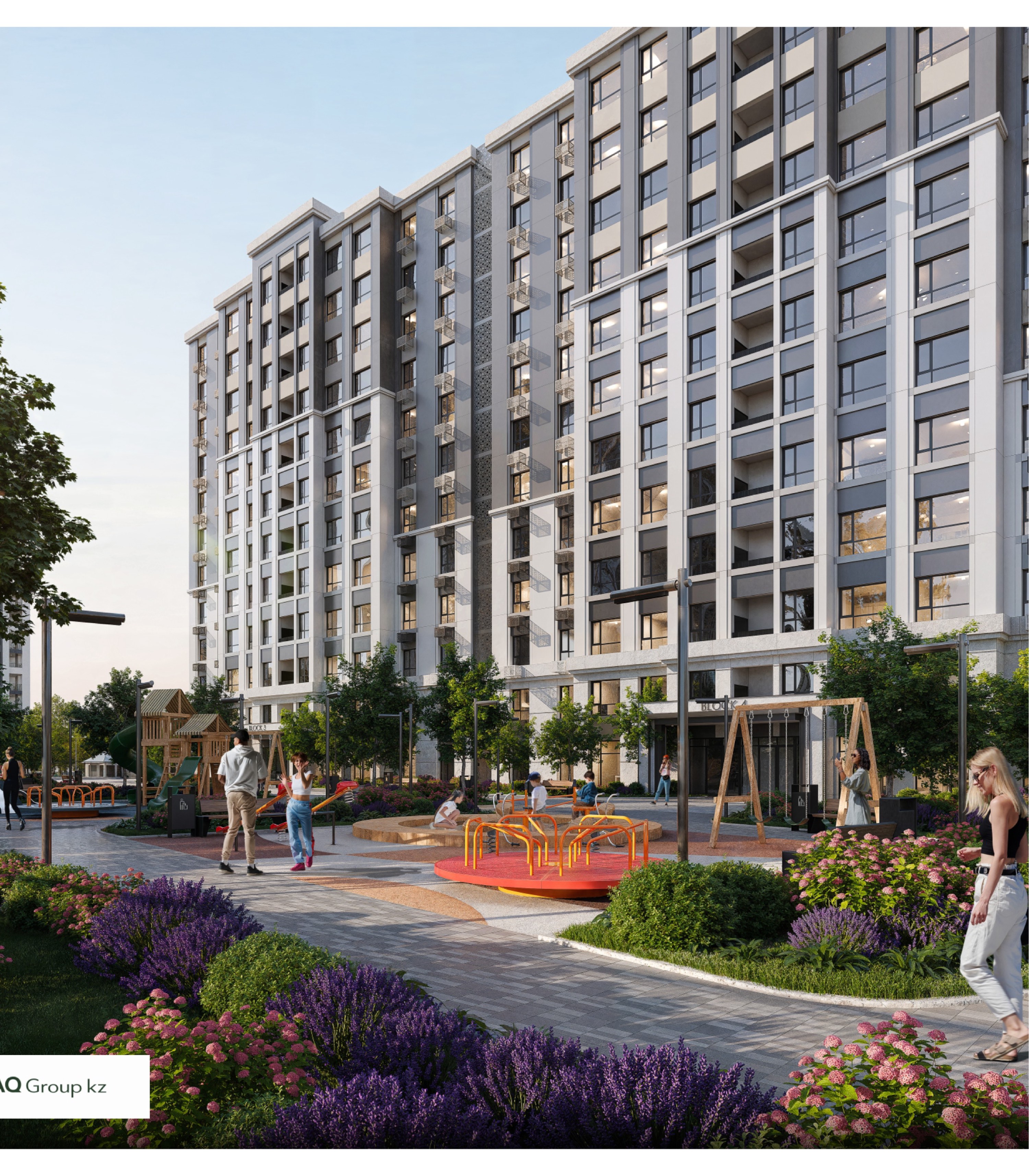 Baq Orda Residence lifestyle in courtyard